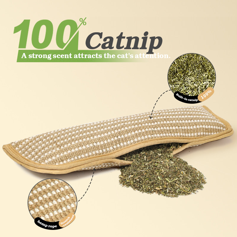 Catnip Cat Toys Natural Sisal Catnip Pillows Cat Scratching Toy Bite ...