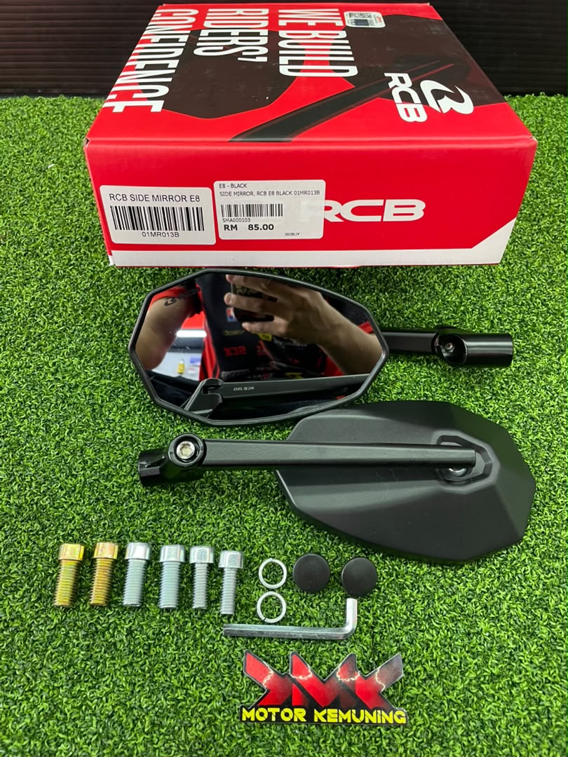 RCB E8 SIDE MIRROR E8-SERIES Model New Arrival 2026 RACING BOY BLACK ...