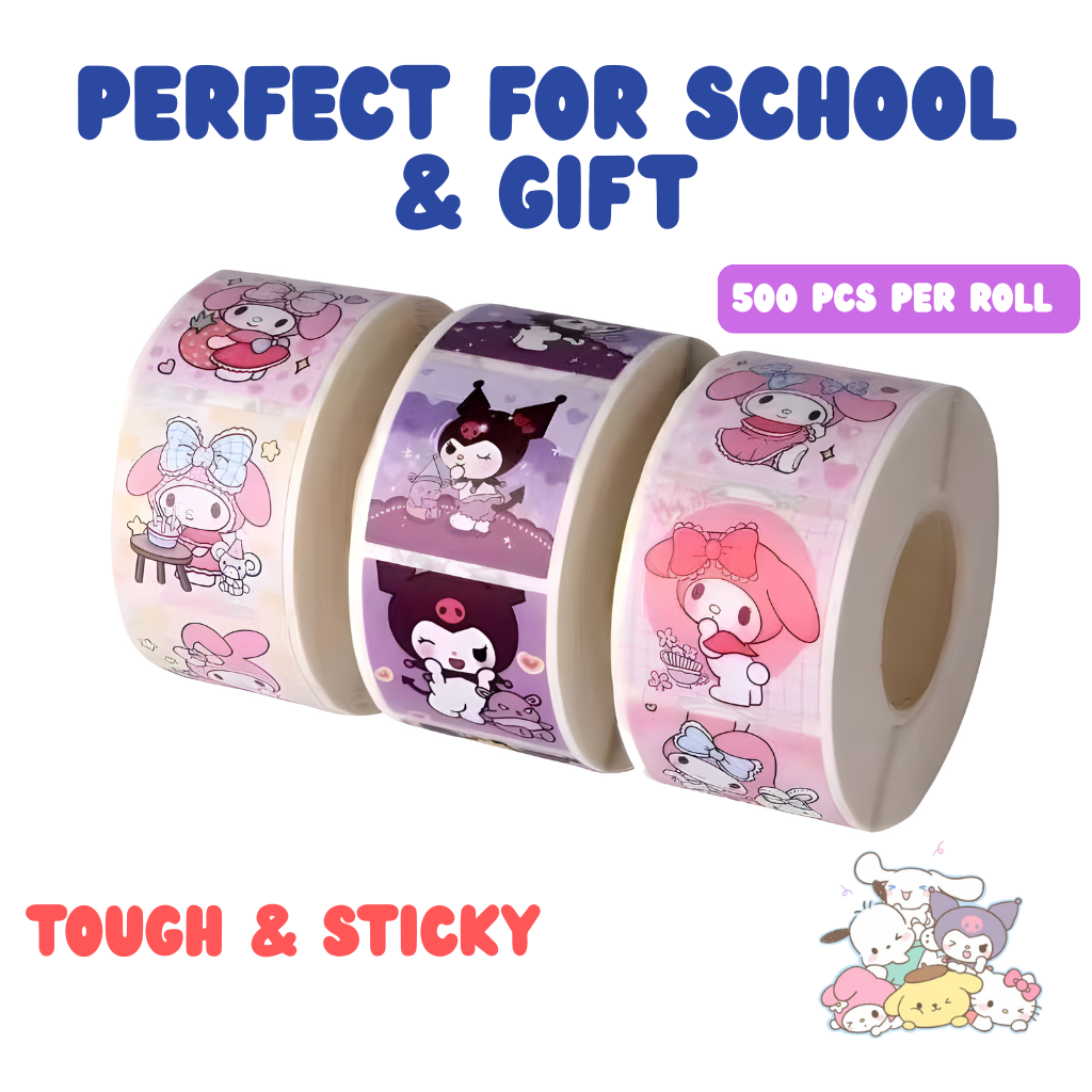STICKER Pelekat Kartun Kanak Comel Cute Capybara Melody Kuromi DIY ...