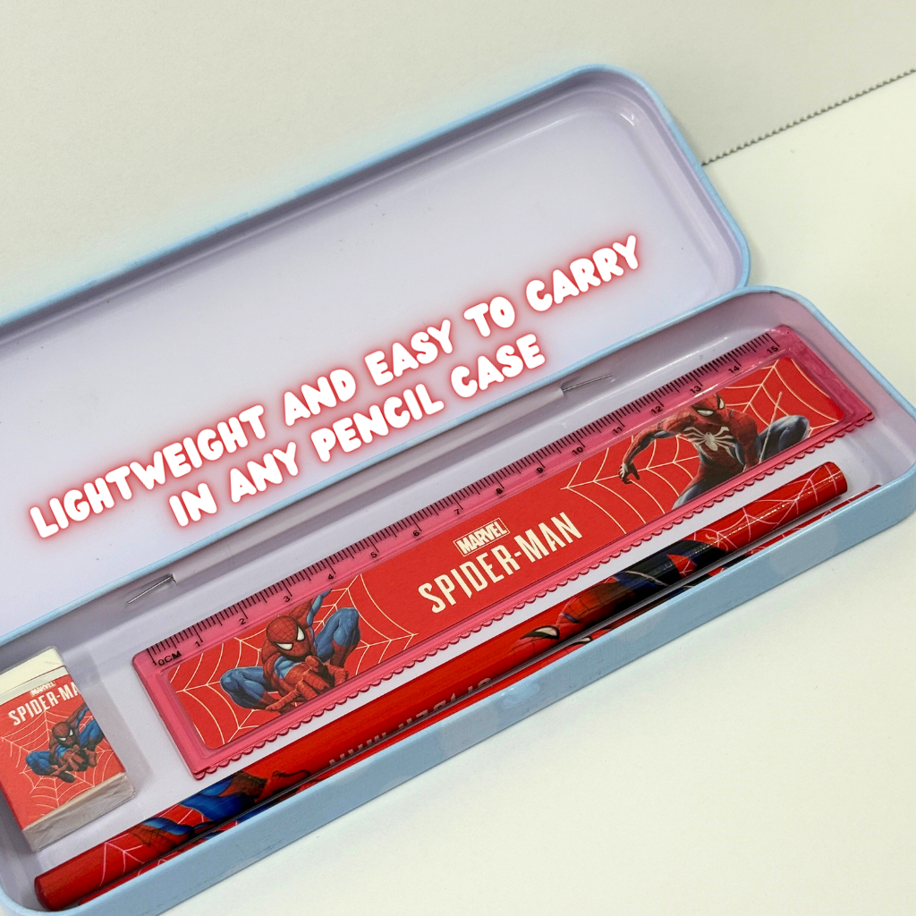 RULER 15cm Spider Man Pembaris Sekolah Alat Tulis Cartoon Plastic ...