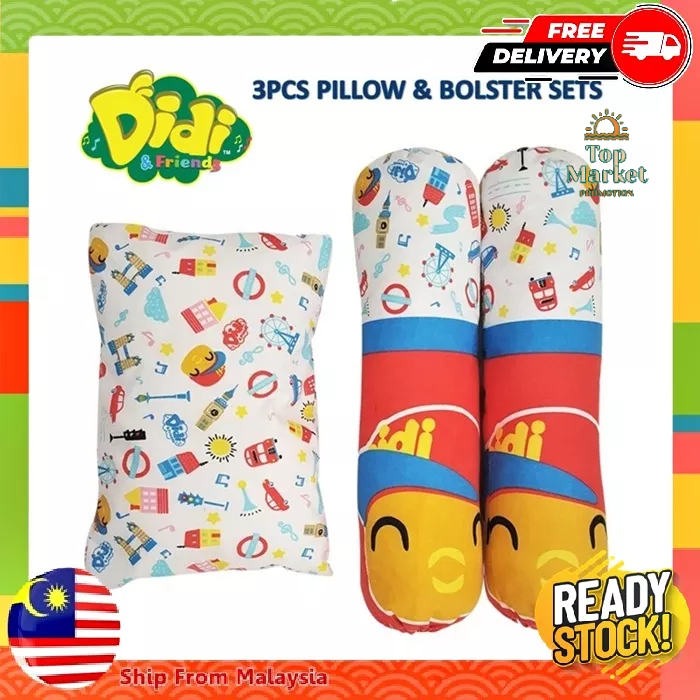 Didi & Friends 1 Pillow And 2 Bolsters per Set Shopee Philippines
