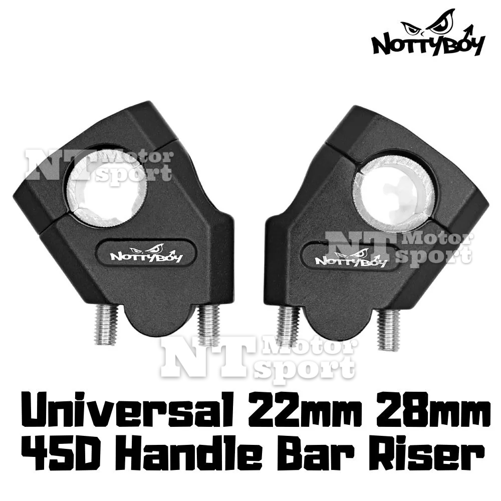 Universal 22mm 28mm 45D Handle Bar Riser Motorcycle Handle Bar Aluminum ...