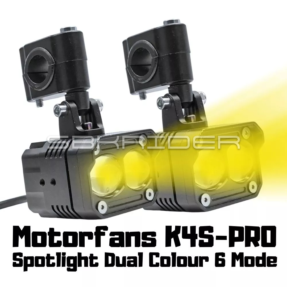 Motorfans K4SPRO Motorcycle Spotlight Led IP68 Waterproof Premium Quality 8000lm Brightness