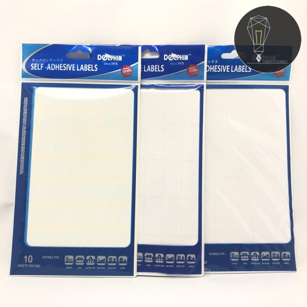DOLPHIN SELF-ADHESIVE LABELS WHITE (DOL-SA)(WHITE) | Shopee Philippines