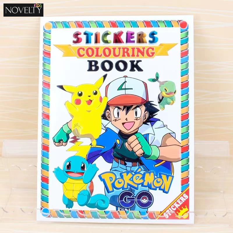 Pokemon Sticker & Coloring Book A4 Kindergarten Sticker Coloring Book