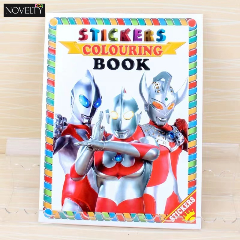 Ultraman Sticker & Coloring Book A4 Kindergarten Children's Sticker