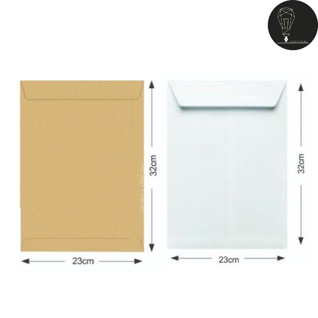 Ribbed Manila Brown/ Super White Envelope 100gsm 9x12.75