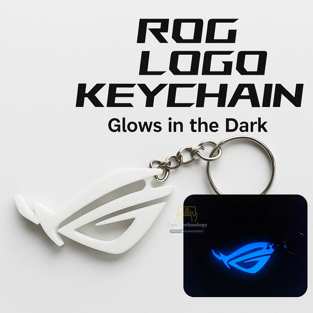 ROG Logo Keychain Glows in the Dark Republic of Gamers 3D Printed Bag ...