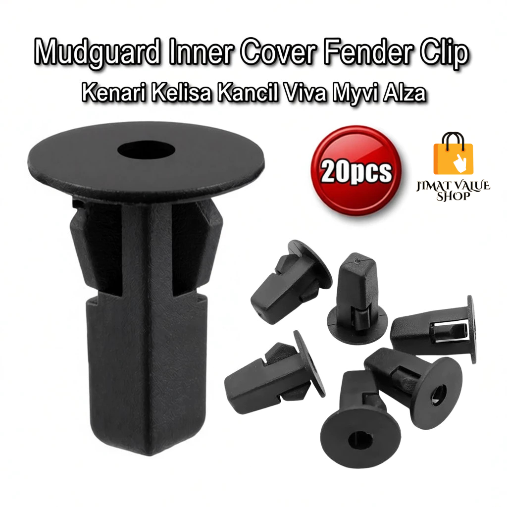 20 pcs (1 Set) Rear Wheel Inner Fender / Mudflap / Mudguard Clips for ...