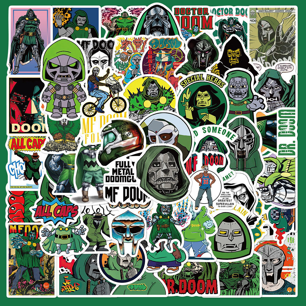 50 Mf Doom Rapper Stickers for Notebooks, Luggage, Guitars ...