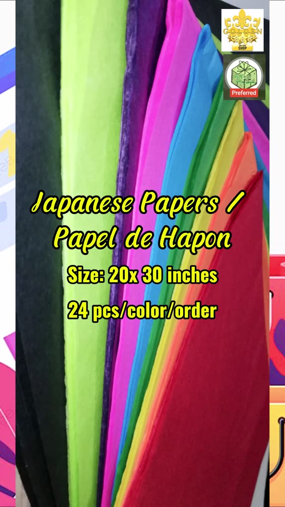 24 pcs/color Japanese Papers / Papel de Hapon | Shopee Philippines