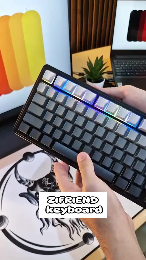 ZIFRIEND RX75PRO Mechanical Keyboard 75% RGB Tri-Mode Gasket Structure ...