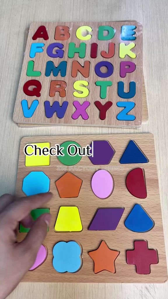 Gift Alphabet Digital Puzzle Wooden Toys Kid Number Letter shape ...