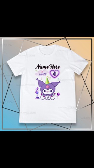 FREE NAME Customized Birthday KUROMI Shirt I KUROMI Birthday Shirt ...