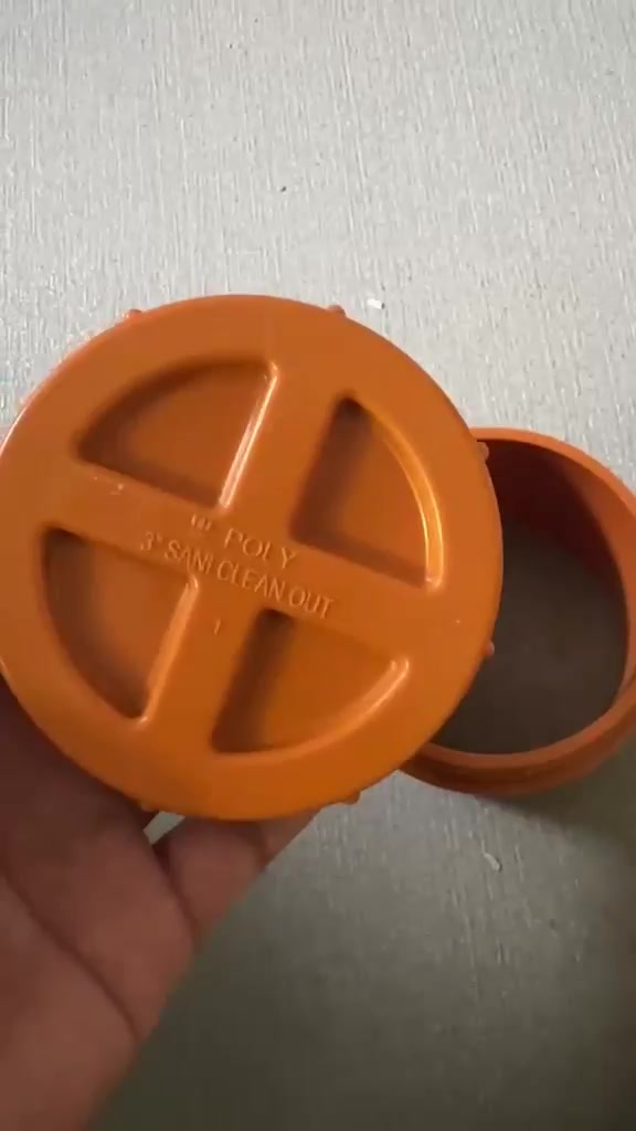 POLY PVC Orange Sanitary Clean-out 2