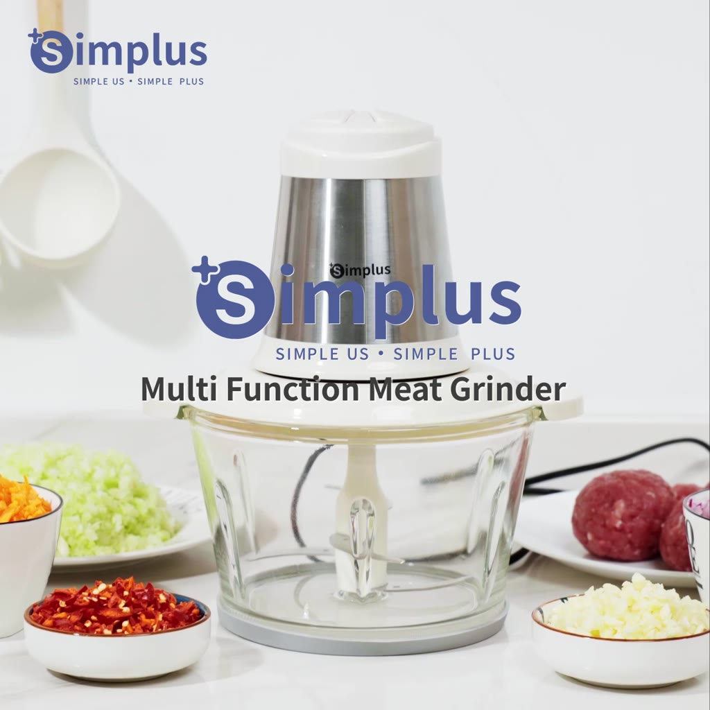 Simplus 2L Electric Meat Grinder Chopper and Blender Multifunctional ...