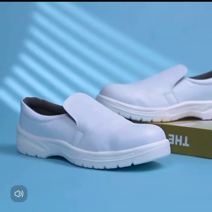 White anti-static safety shoes, anti impact stlabor shoes, laboratory ...