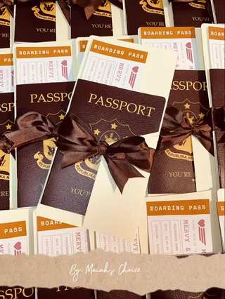 MC MATTE PASSPORT | PASSBOOK | BOOKLET AND BOARDING PASS INVITATION ...