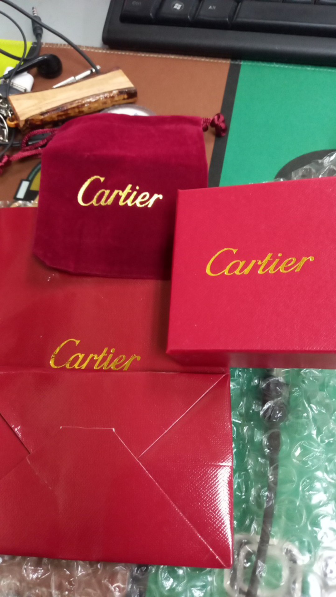 Cartier Watch and Jewellery Box and paper bag Red ref.682117 - Joli Closet