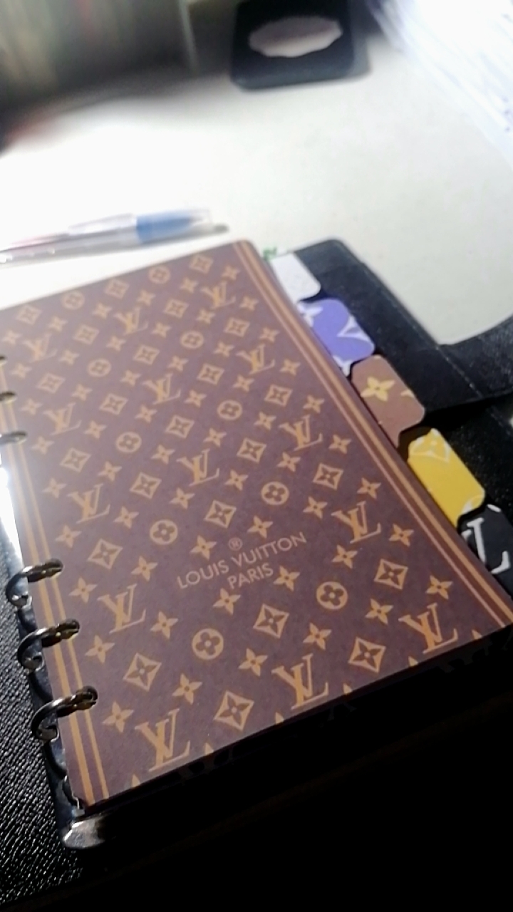 B5/A5/A6/A7 Binder Divider 26/20/9/6 Holes | Louis Vuitton Theme