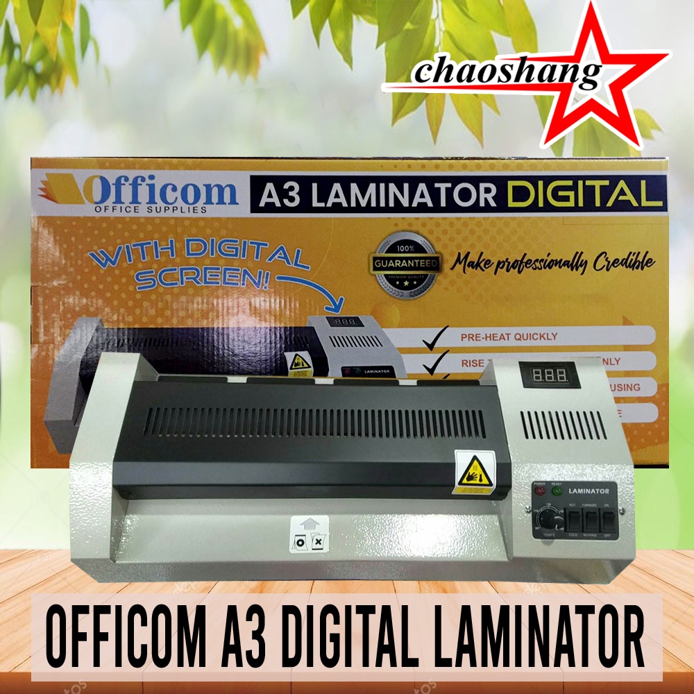 Officom Laminating Machine A3/A4 (Hot/Cold/Reverse) 320B Digital Heavy ...