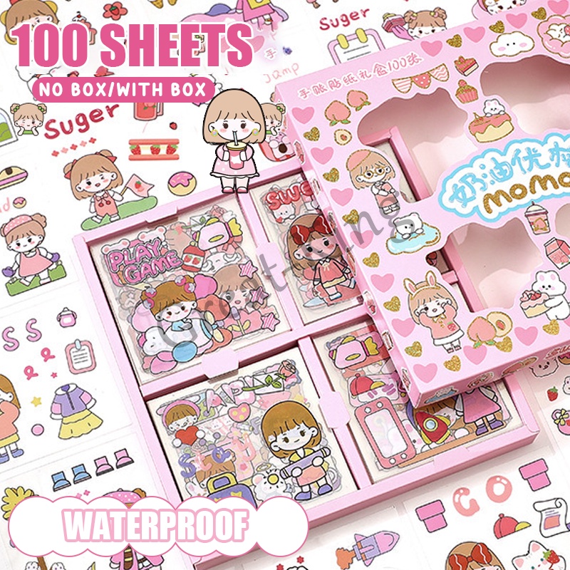 Small Puff Stationery Decoration Soft Cute Pattern Hand Account Sticker ...