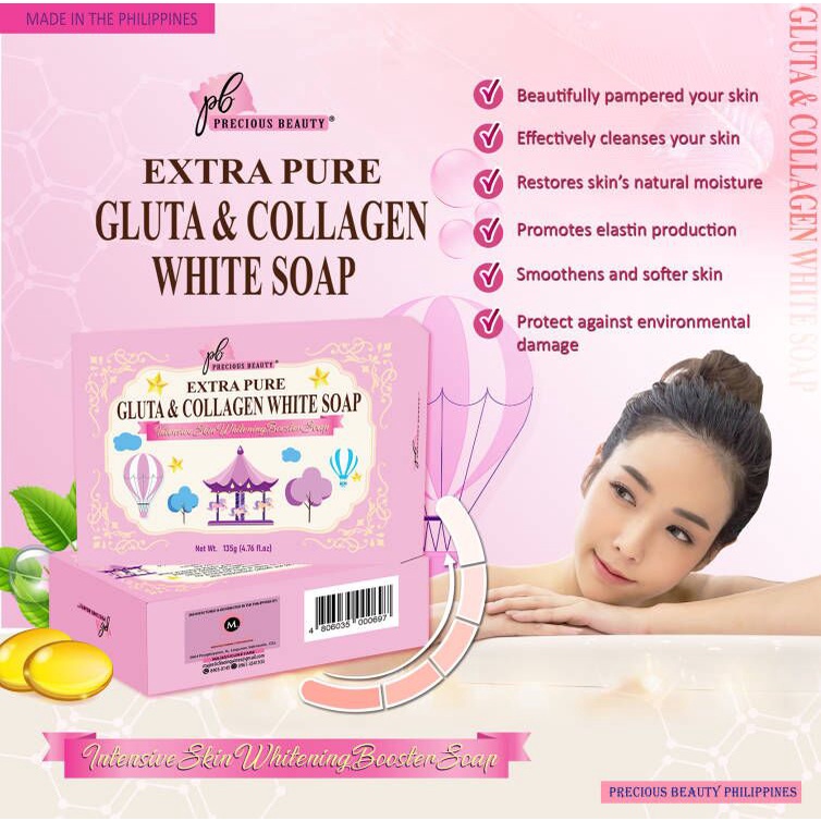 Precious Beauty Extra Pure Gluta & Collagen White Soap 135g (INTENSIVE