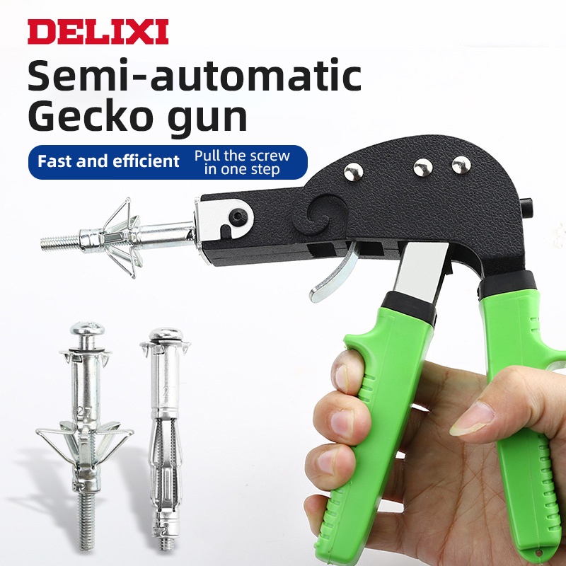 DELIXI Semi-automatic Rivet Gun High-carbon Steel Riveting Rivnut Rivet ...