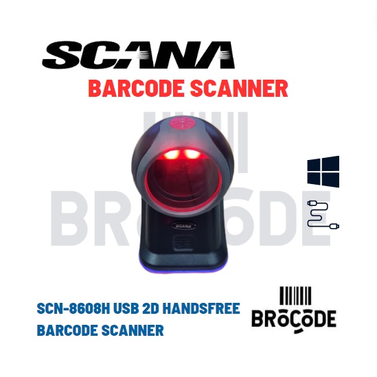SCANA SCN-8608H HANDSFREE 2D BARCODE QR CODE SCANNER | Shopee Philippines