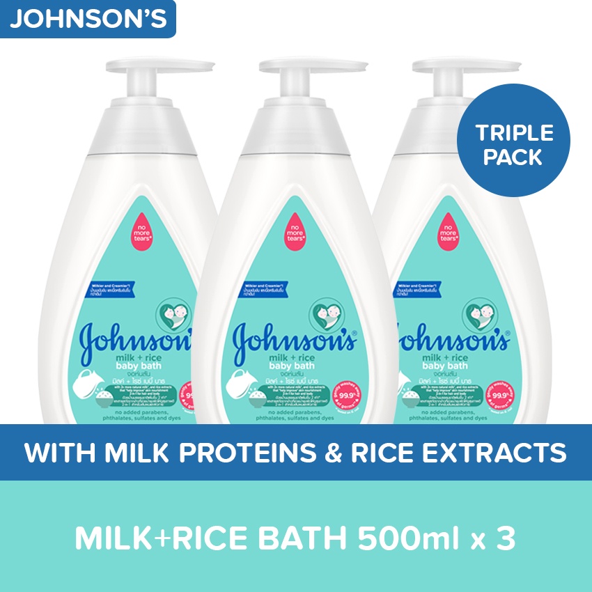 Johnson's Milk+Rice Bath 500ml x 3 Shopee Philippines