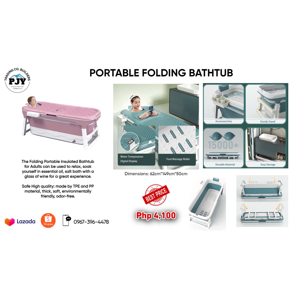 PORTABLE FOLDING BATHTUB Shopee Philippines