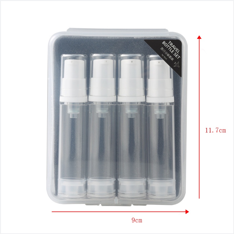 4Pcs /10Ml Travel Sub-bottling Set As Vacuum Spray Lotion Cosmetic ...