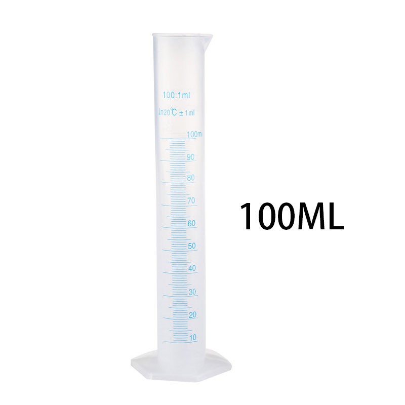 25/50/100/250 ml Plastic Measuring Cylinder Laboratory Test Graduated ...