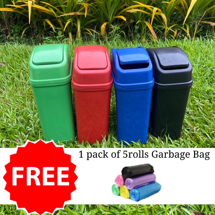 (BUY 1 Trash Bin/GET Free 5rolls Garbage Bag) Garbage Plastic Trash Bin