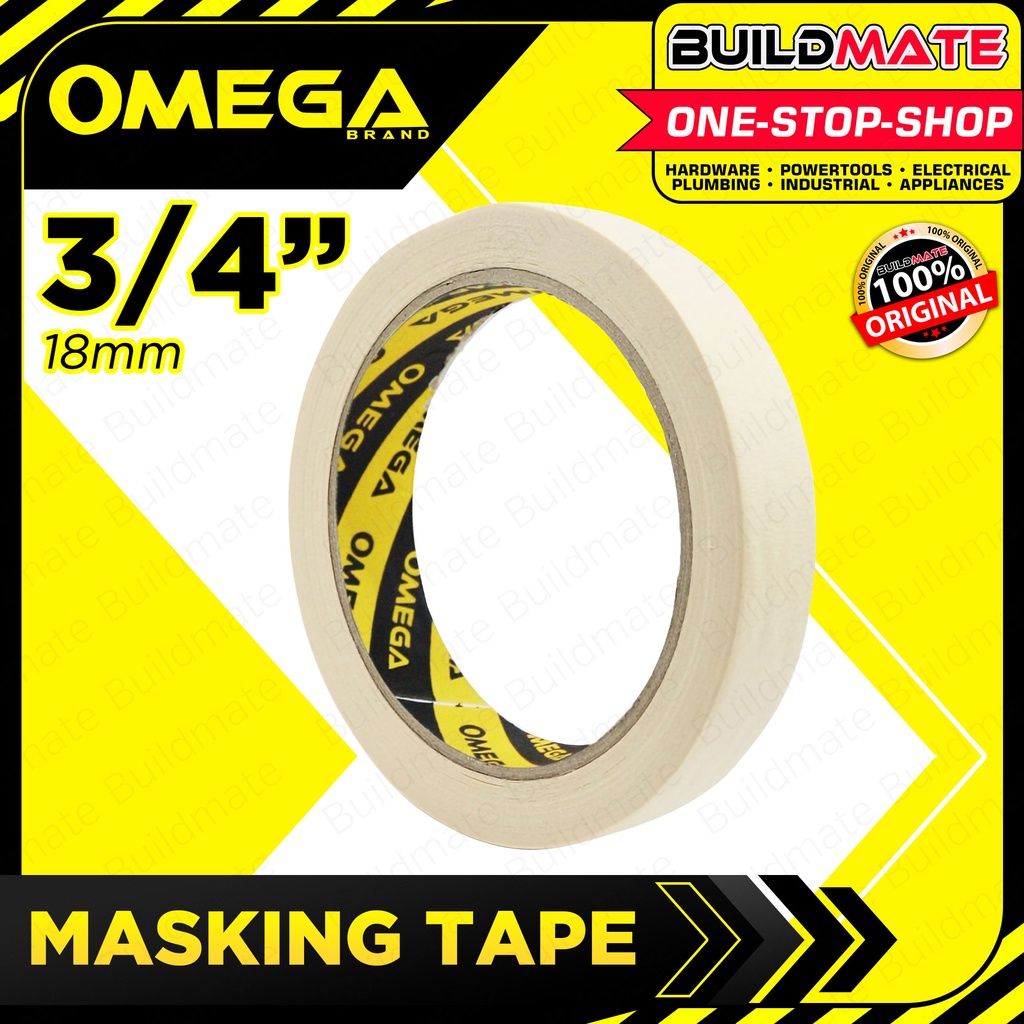 OMEGA Masking Tape 3/4" Inch 18mm Office Tape Adhesive Tape Paper Tape