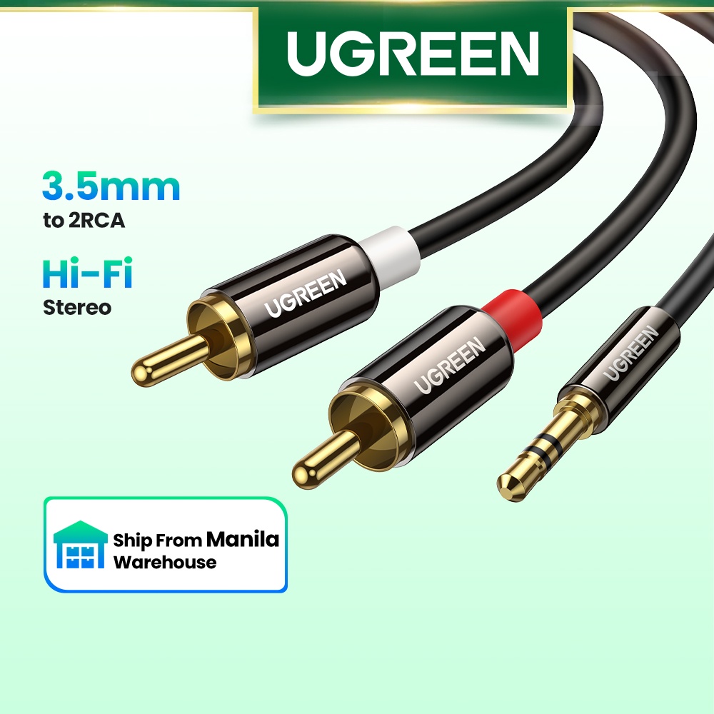 Ugreen Rca Cable Hifi Stereo Rca To Mm Audio Cable Aux Rca Jack Y Splitter For