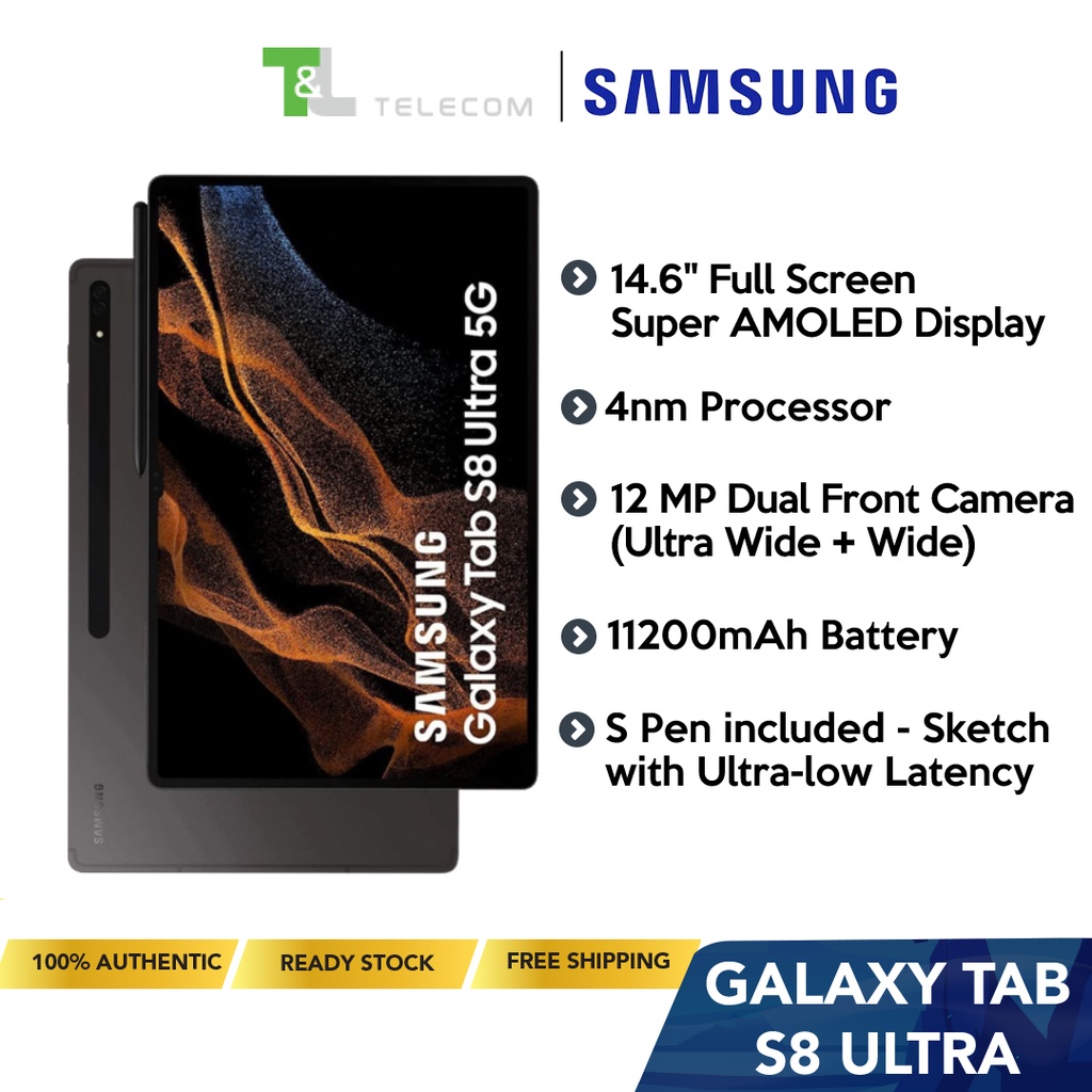 Samsung Galaxy Tab S8 Ultra X906 Cellular Version (Graphite) 16GB+512GB