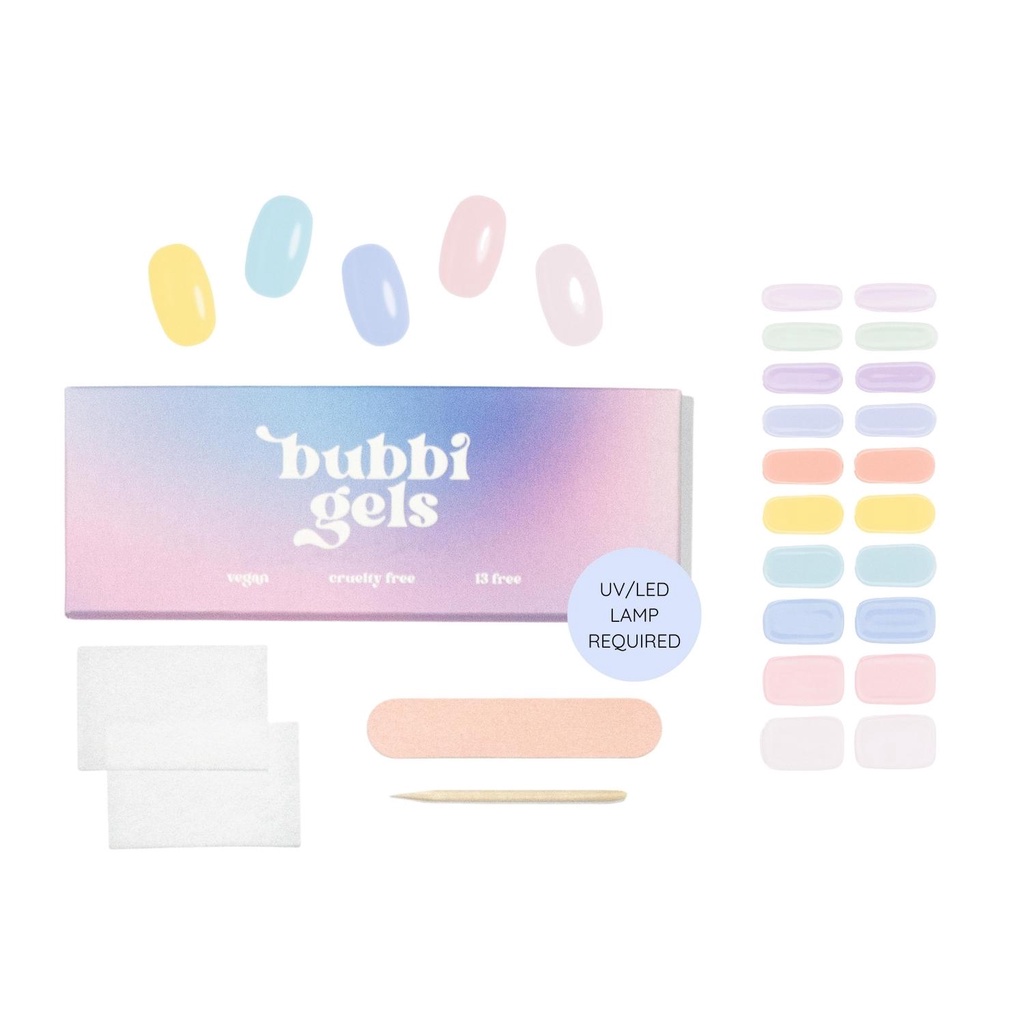 Bubbi Gels Semi-Cured Gel Nail Strips - Cotton Candy | Shopee Philippines