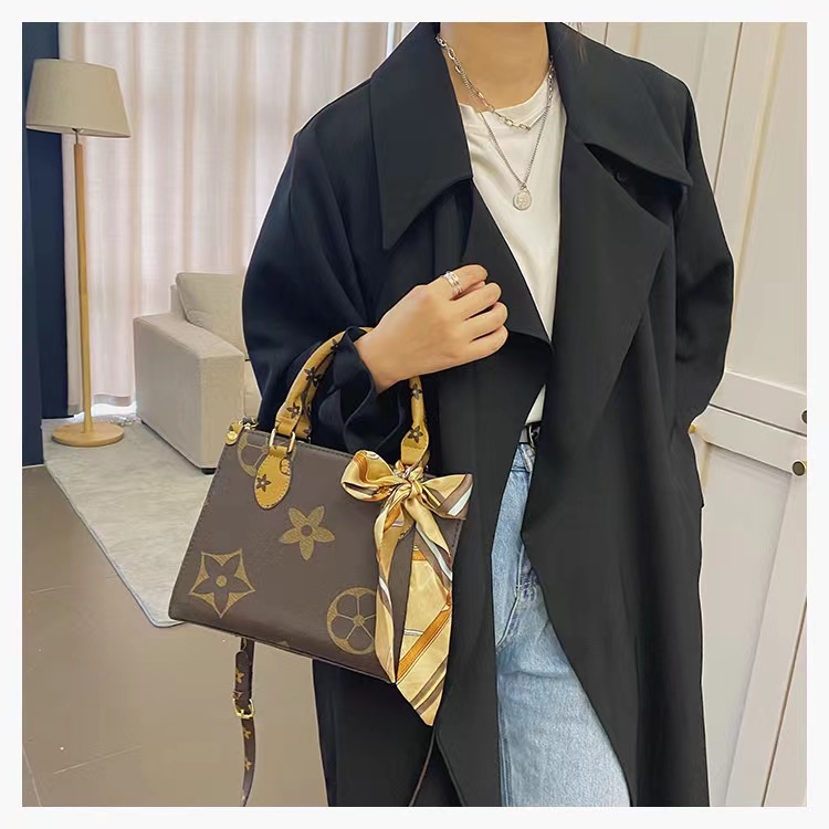 VVSC#medium size fashion handbag shoulder bag with scarf | Shopee ...