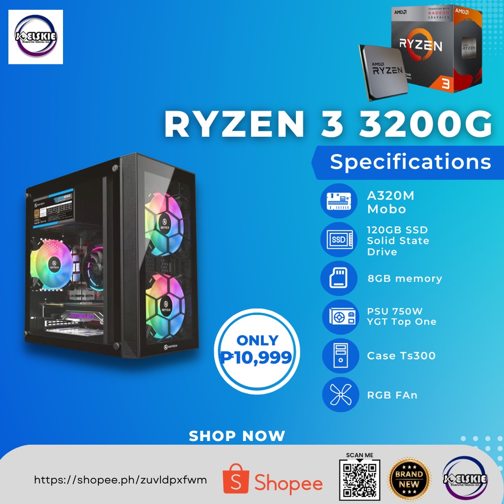 Ryzen 3 3200G - 8gb DDR4 120gb SSD Brandnew! | Shopee Philippines