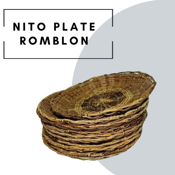 !!ONHAND!!Nito Plate Food Wicker Native Homemade Nito tray for parties