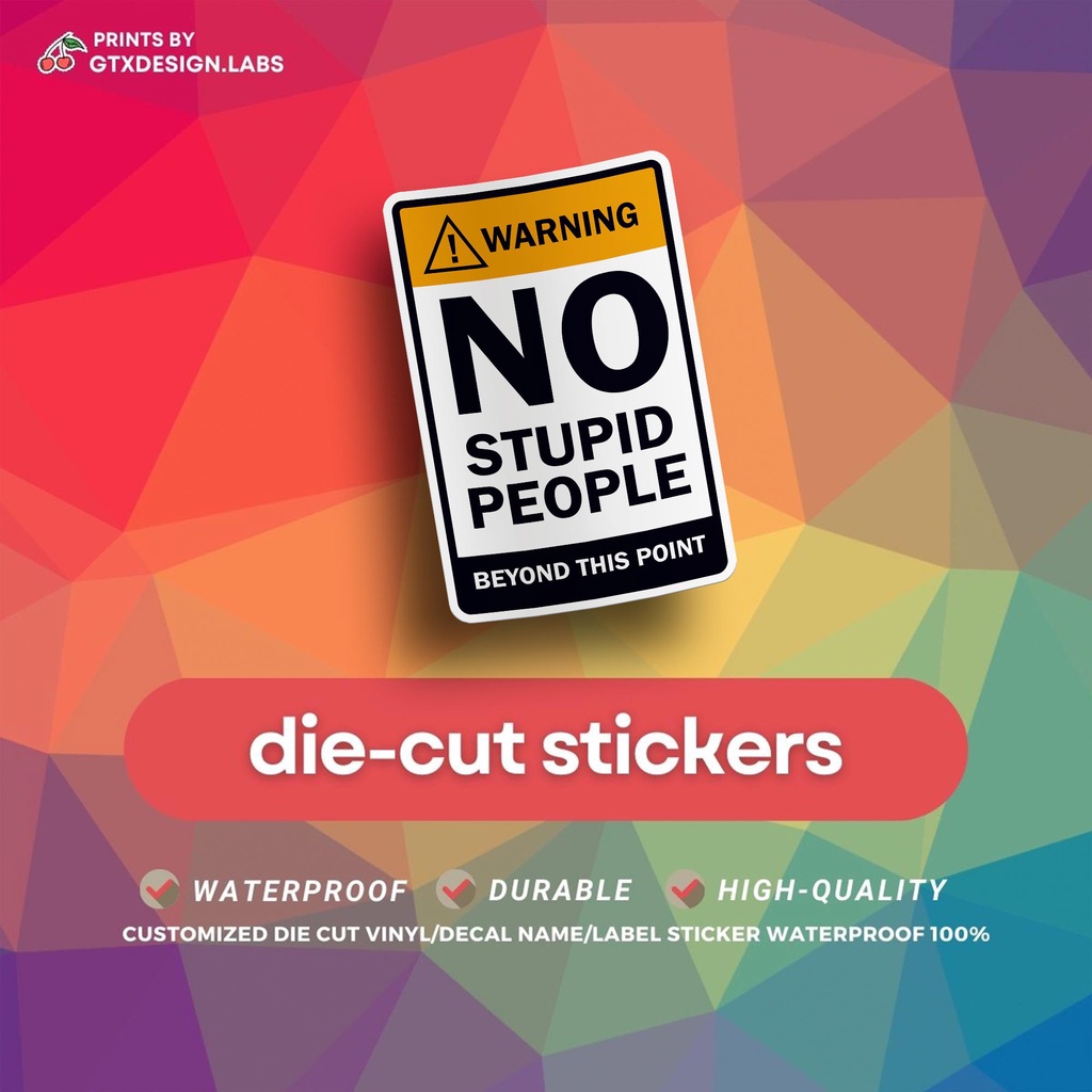 Funny sticker No Super People 2pc Sticker Warning signs Waterproof ...