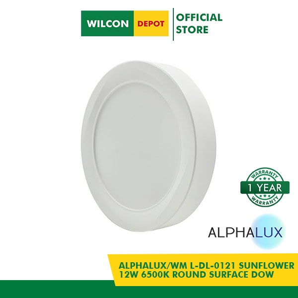 ALPHALUX 12W 3000K Warm White Sunflower Led Surface Downlight