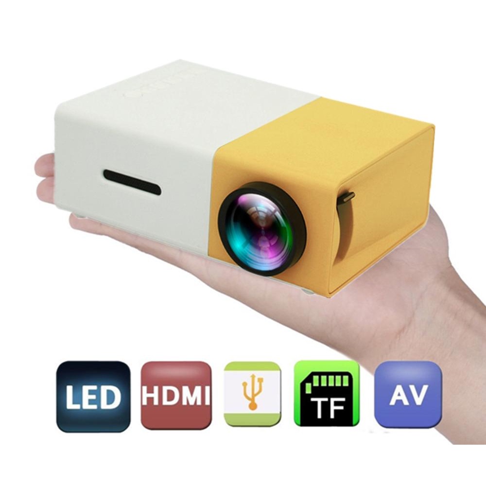 In stock YG300 Pro LED Mini Projector 1080P Full HD Supported HDMI USB AV TF PS4 Portable Home