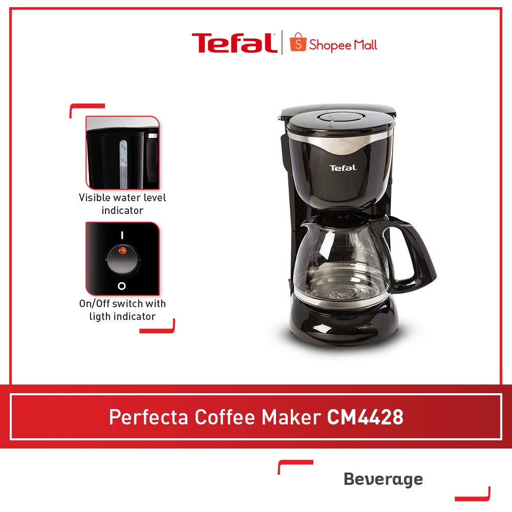 TEFAL Perfecta Coffee Maker CM4428 1.25L, 1015Cups, Lighted On/Off