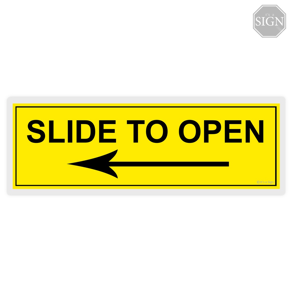 Slide to Open Door Laminated Signage 4 x 11 inches Shopee Philippines