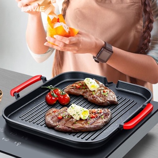 Grill Pan for Induction Cooktop Non Stick Korean style Camping BBQ