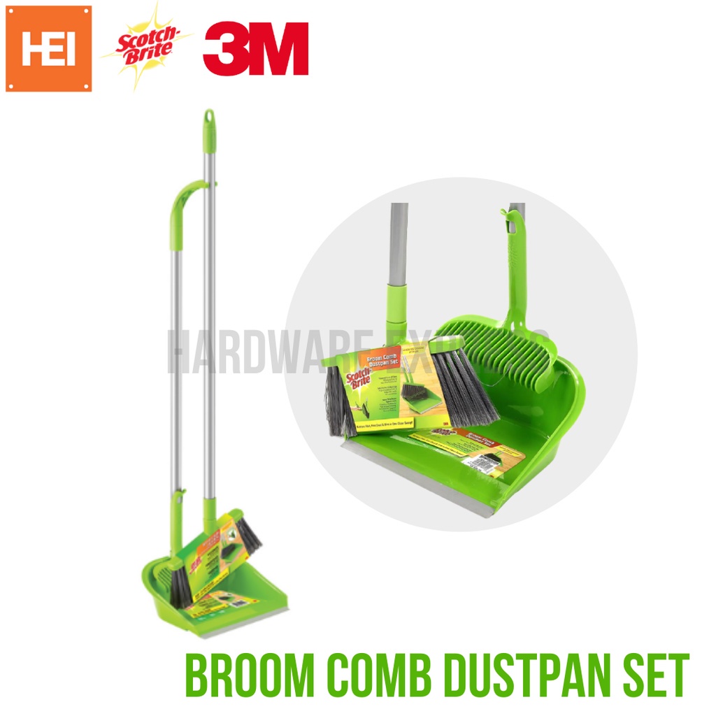 scotch brite broom 3M Scotch Brite Broom Comb Dustpan Set | Shopee ...