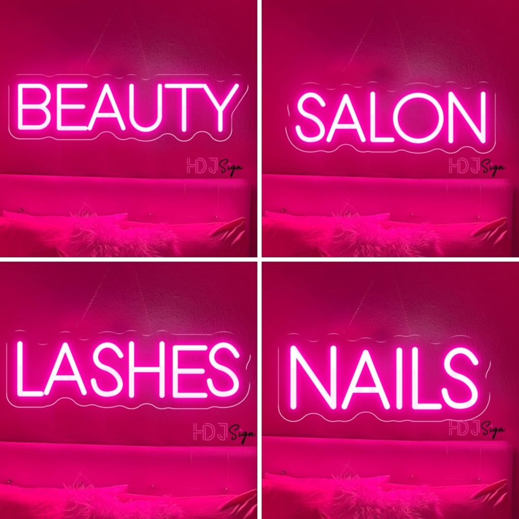 Lashes Brows Nails Room Neon Sign LED Lights Beauty Salon Led Neon ...
