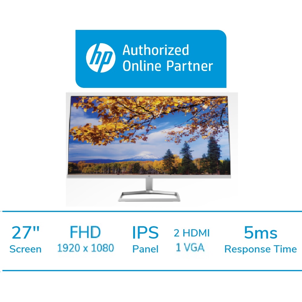 HP M27f 27" IPS FHD 60Hz Black Monitor Computer Monitor Shopee